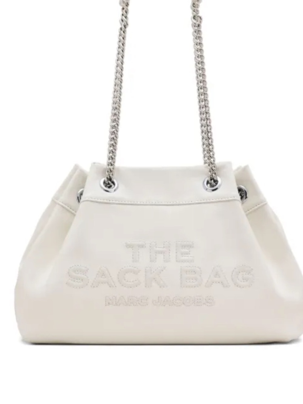 Marc Jacobs Cream Leather Chain-Handle Shoulder Bag